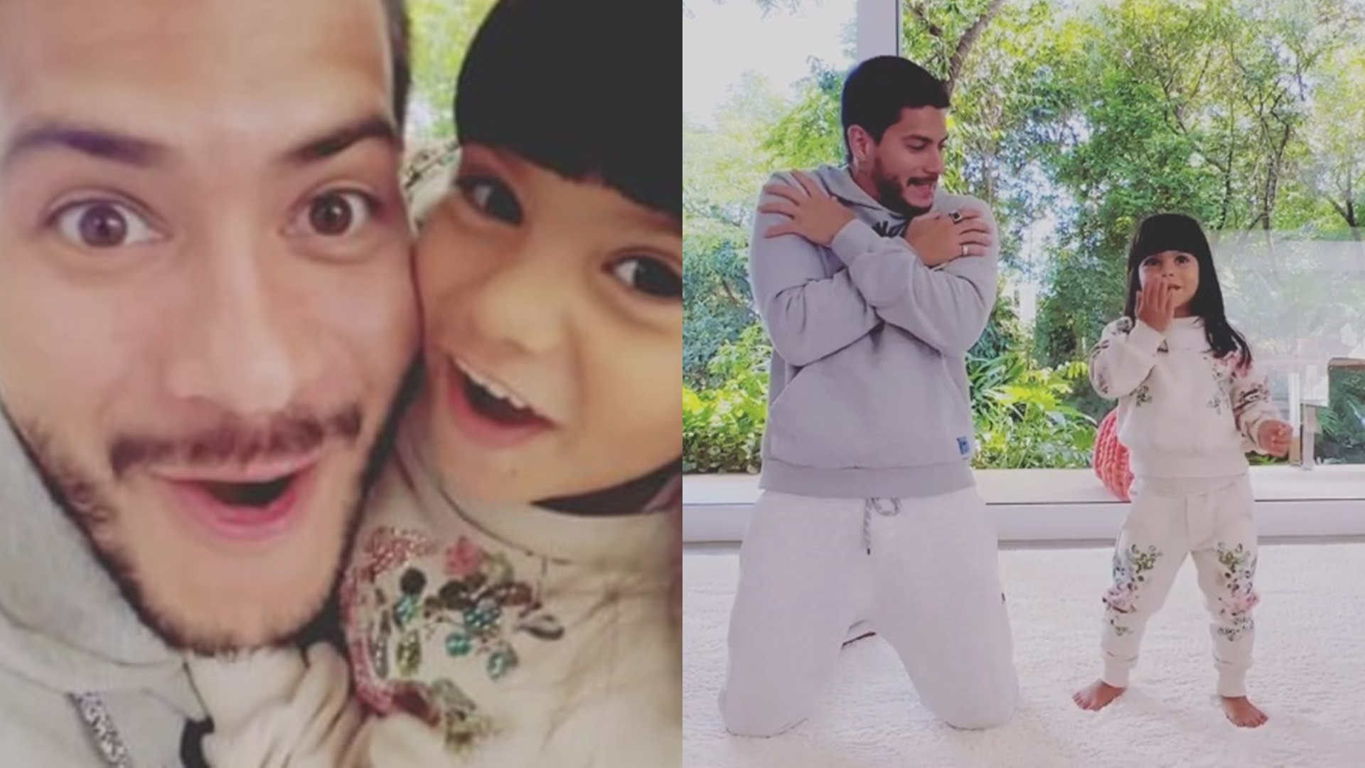 Arthur Aguiar explode fofurômetro ao surgir dançando com a filha em vídeo na web