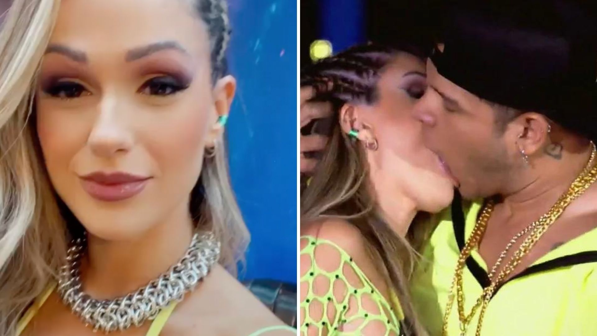 Apelação? Bailarina rebate críticas após beijo de língua com Tierry: “Tranquila”