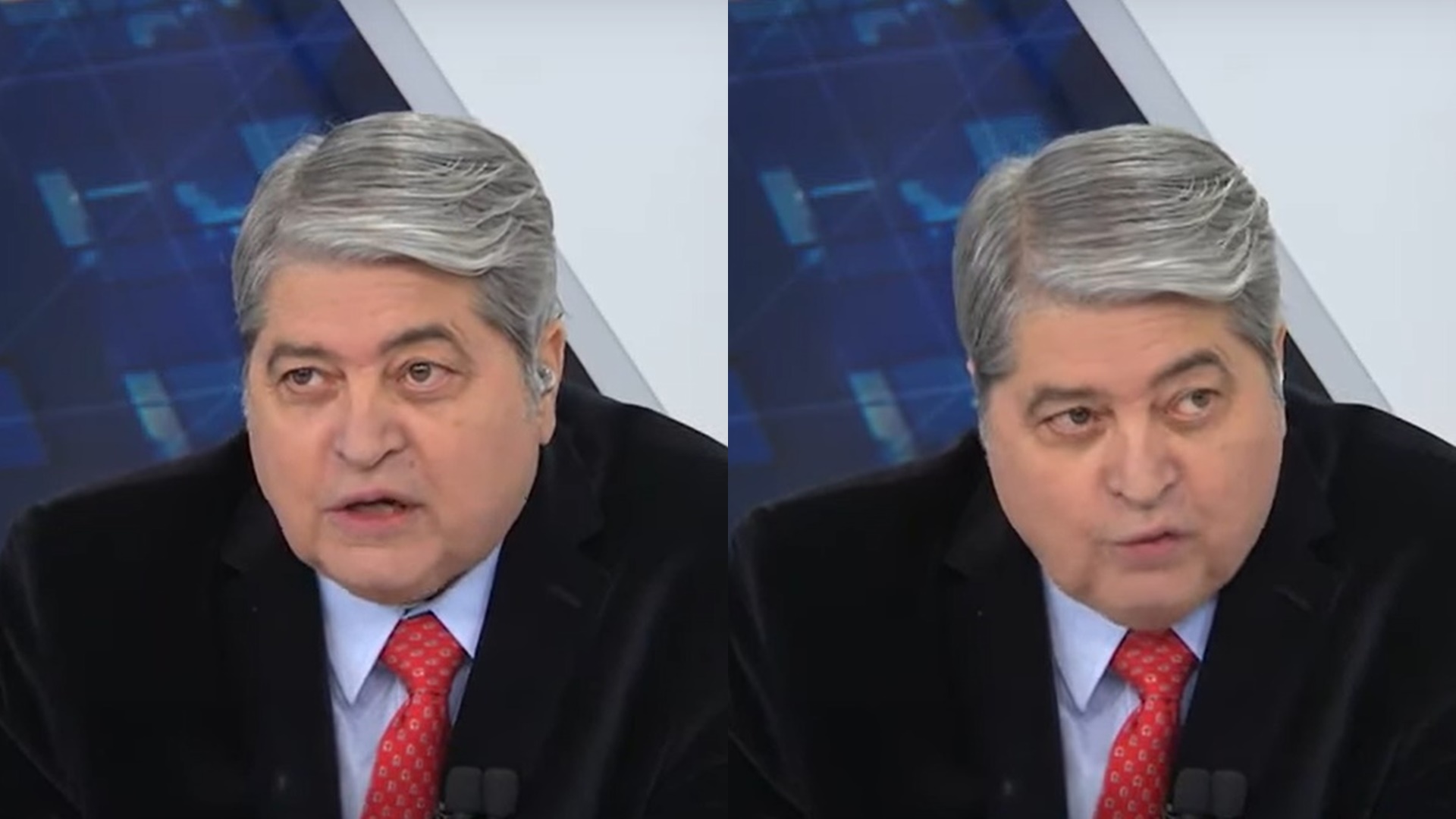 Datena alfineta convidado ao vivo após confusão com nome da emissora: “Concorrência”