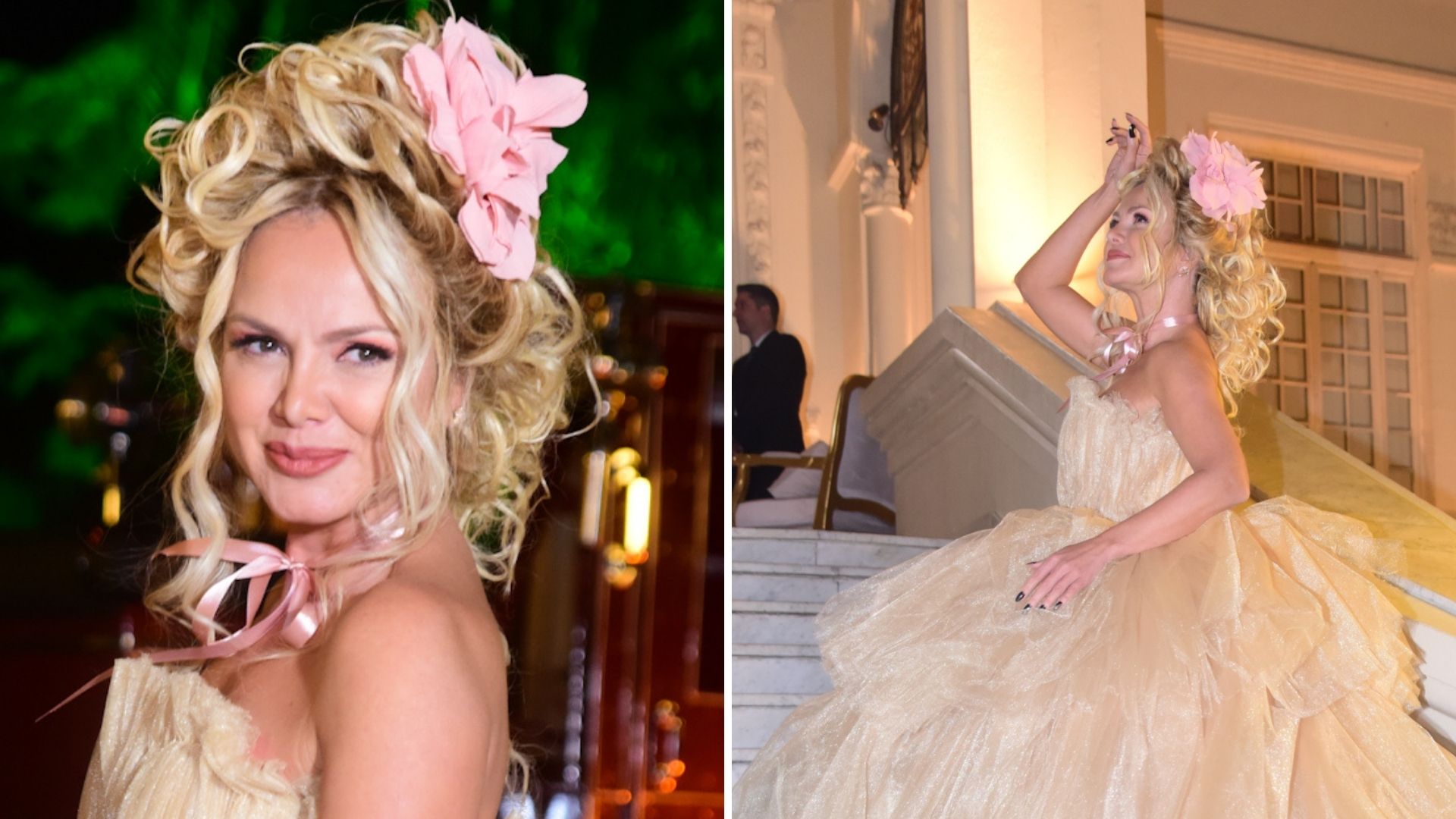 Entregou tudo! Eliana gera comoção ao chegar em festa com vestido quilométrico
