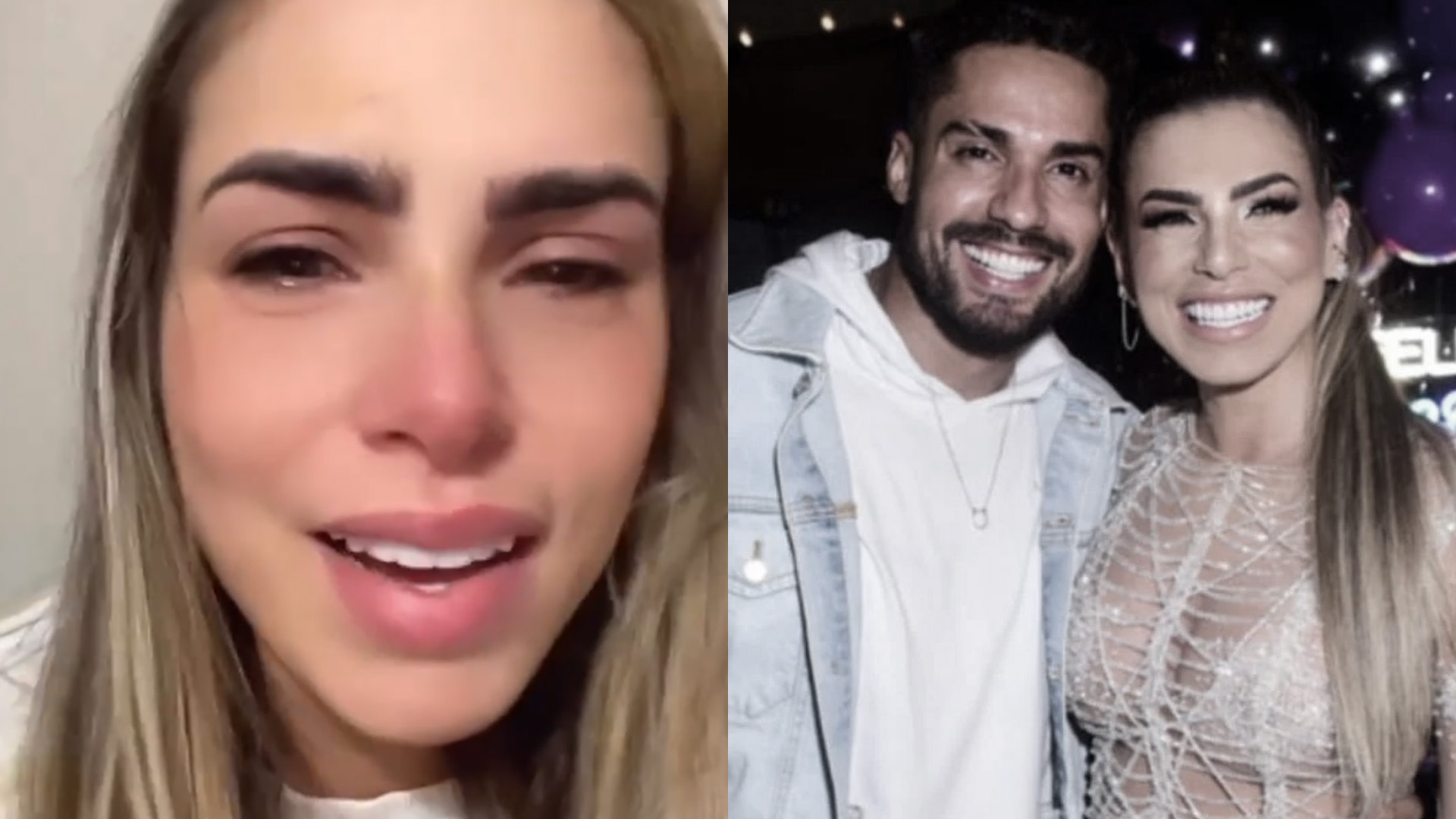 Ex-Fazenda Erika Schneider chora e explica fim de namoro com Bil Araújo: “Partiu dele”