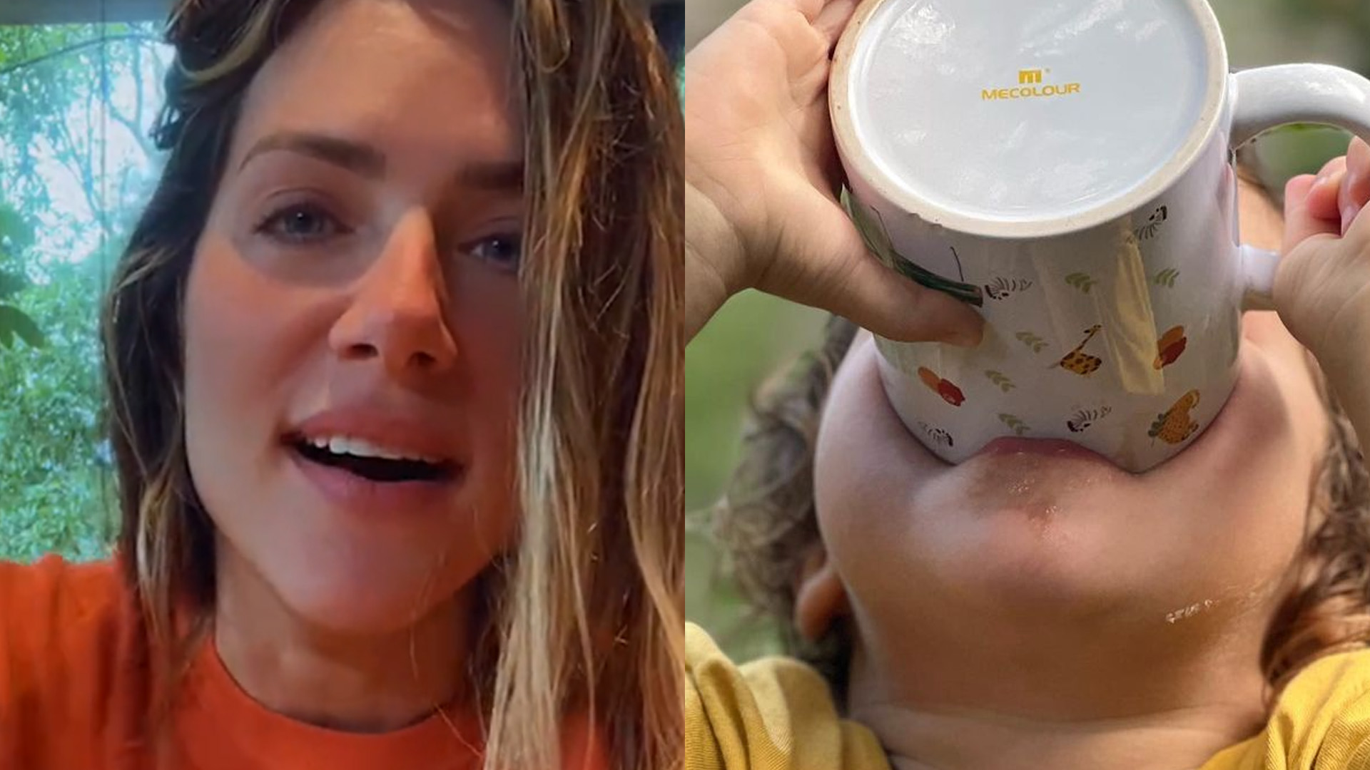 Giovanna Ewbank flagra o filho lambuzado de café e se derrete: “Coisa mais linda”