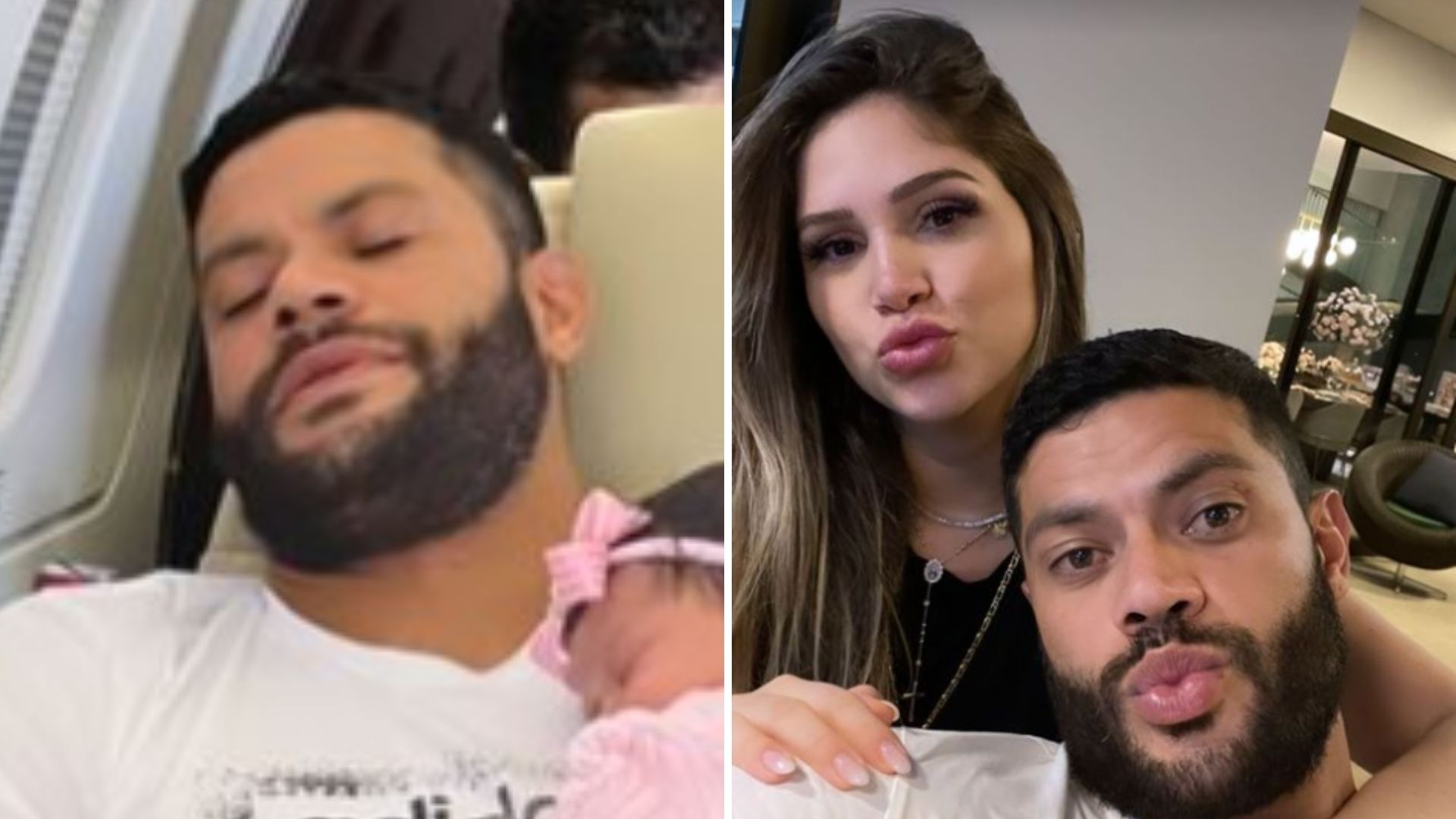 Hulk Paraíba aninha a filha recém-nascida e faz declaração à esposa: “Te amo”