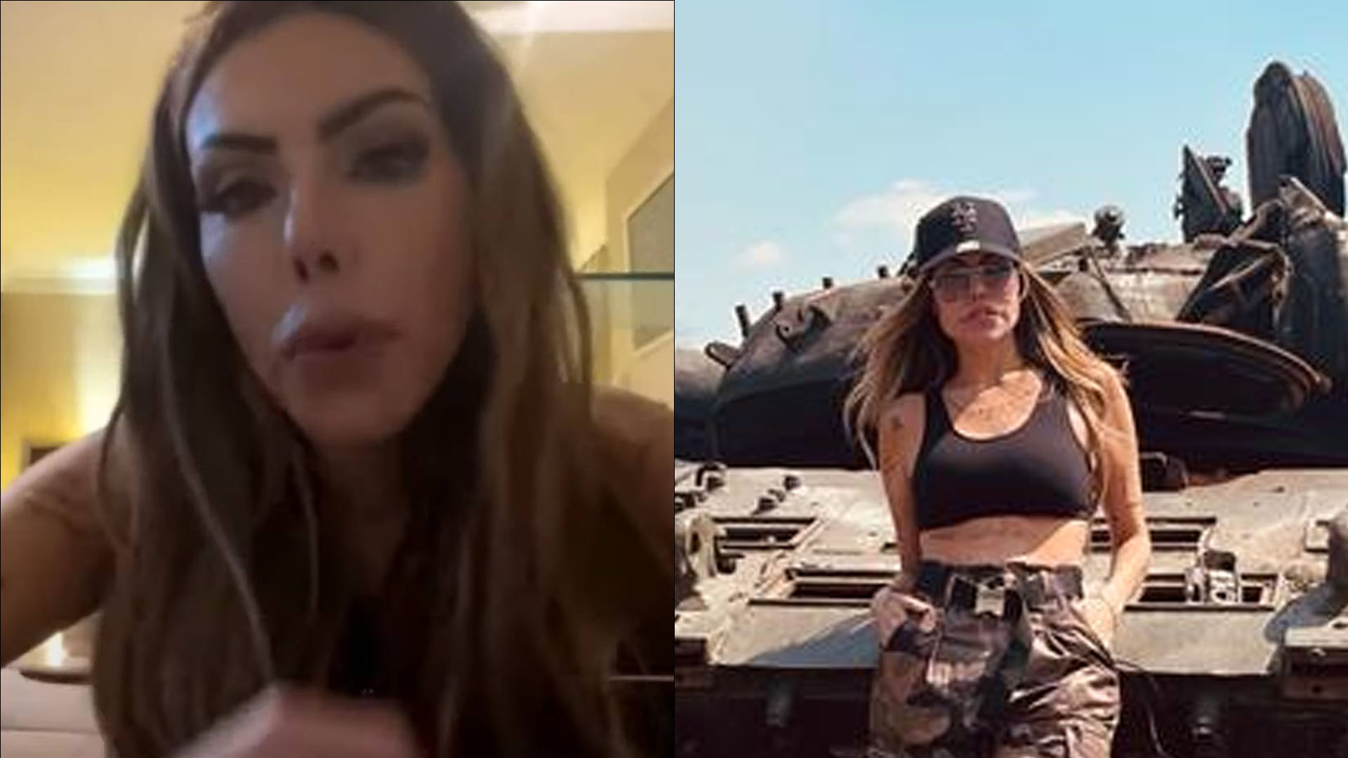 Na Ucrânia, Liziane Gutierrez é detonada ao posar em tanque de guerra: “Sem noção”