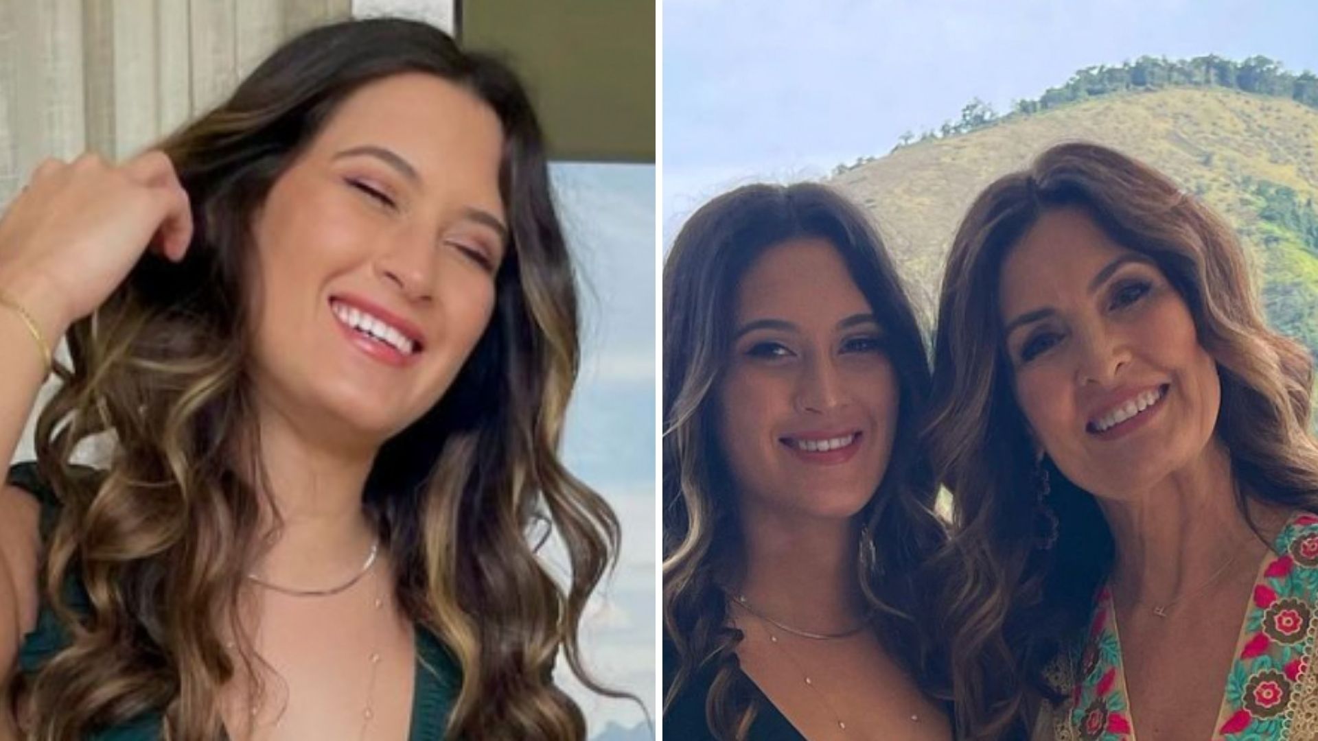 Filha de Fátima Bernardes surge deslumbrante em casamento com vestido longo: “Gata”