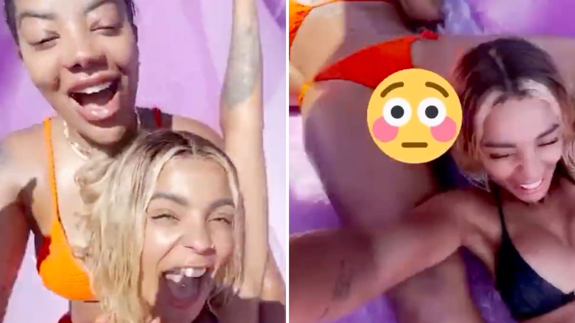 Que situação! Ludmilla desce tobogã de biquíni e deixa a ‘Maldiva’ toda de fora