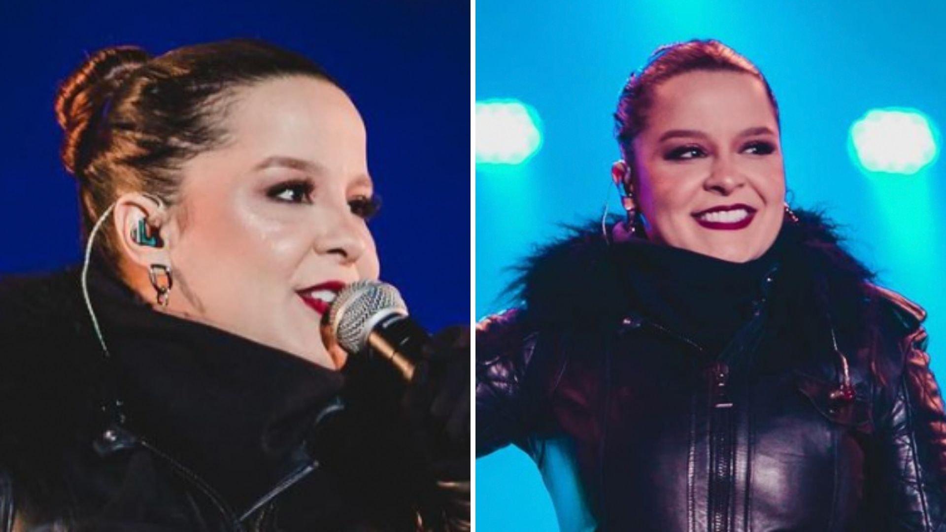 Sequinha, Maiara surge em show com look todo de couro e exibe curvas: “Mulher gato”