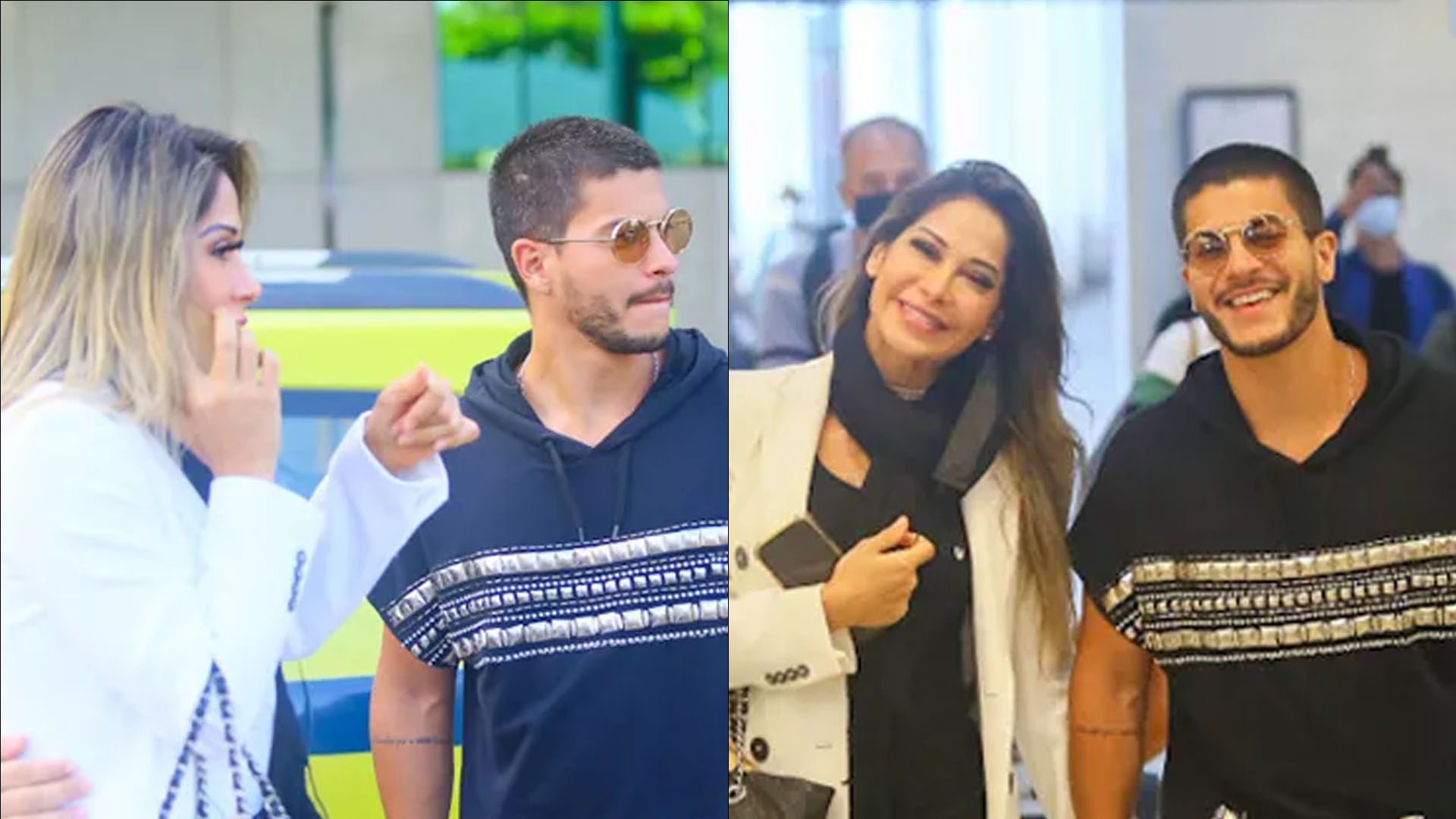 Após rumores de traição, Arthur Aguiar e Maíra Cardi surgem juntinhos em aeroporto