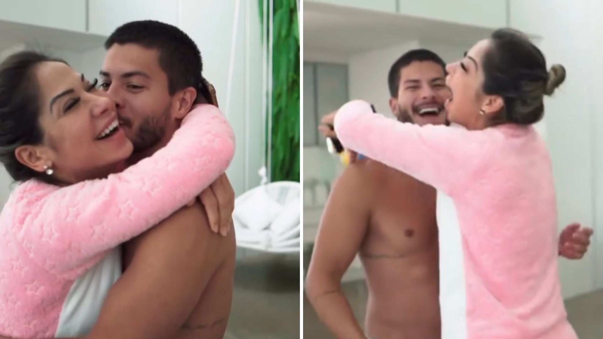 Maíra Cardi se choca ao ver seu nome tatuado no peito de Arthur Aguiar: “Mentira”