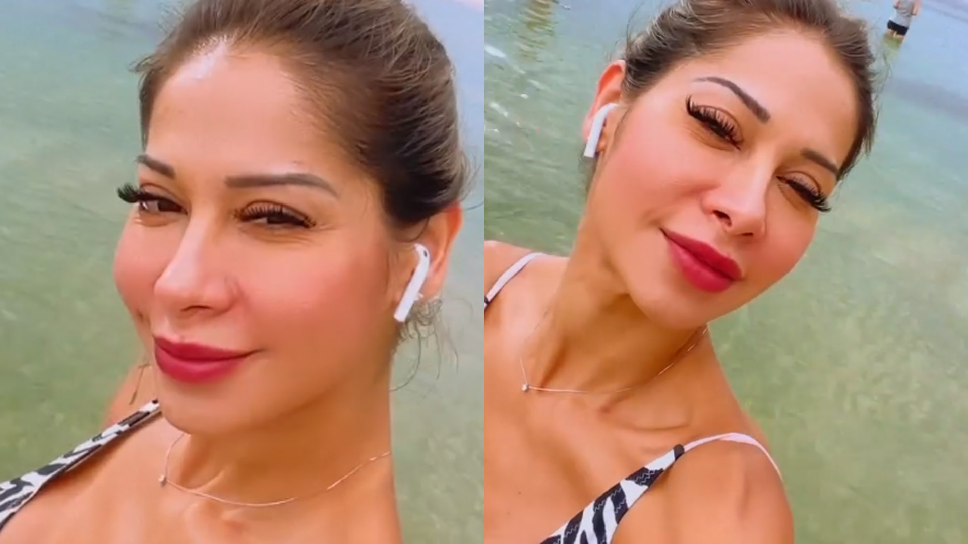 Maira Cardi reaparece nas redes sociais em praia sem Arthur Aguiar