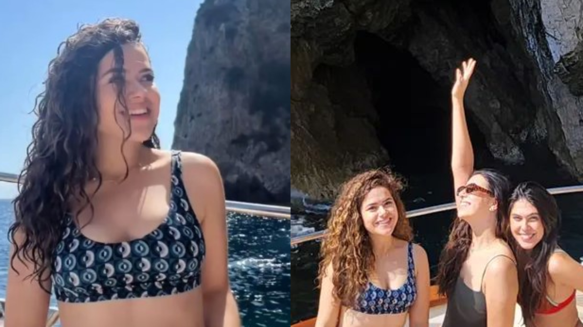 De biquíni, Maisa curte passeio de barco na Itália e mostra corpão invejável
