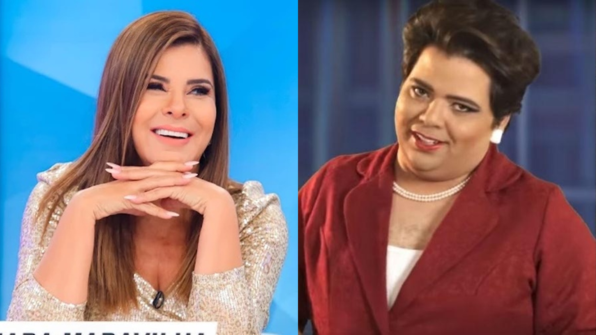 Mara Maravilha tem passado exposto cantando humorista gay: “Seria eu a presa”