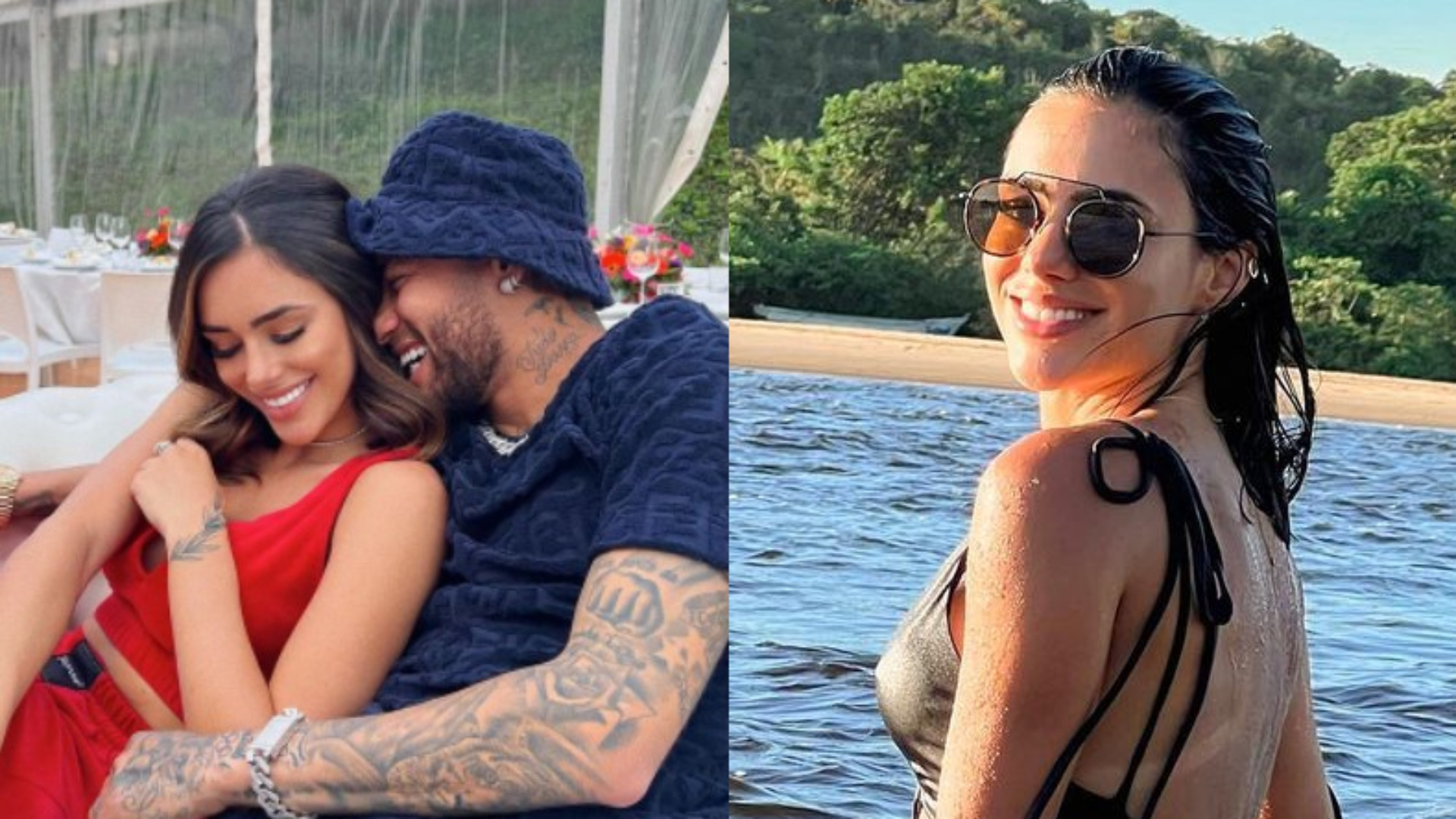 Namorada de Neymar Jr. abusa de maiô cavado e exibe bumbum poderoso: “Deusa”