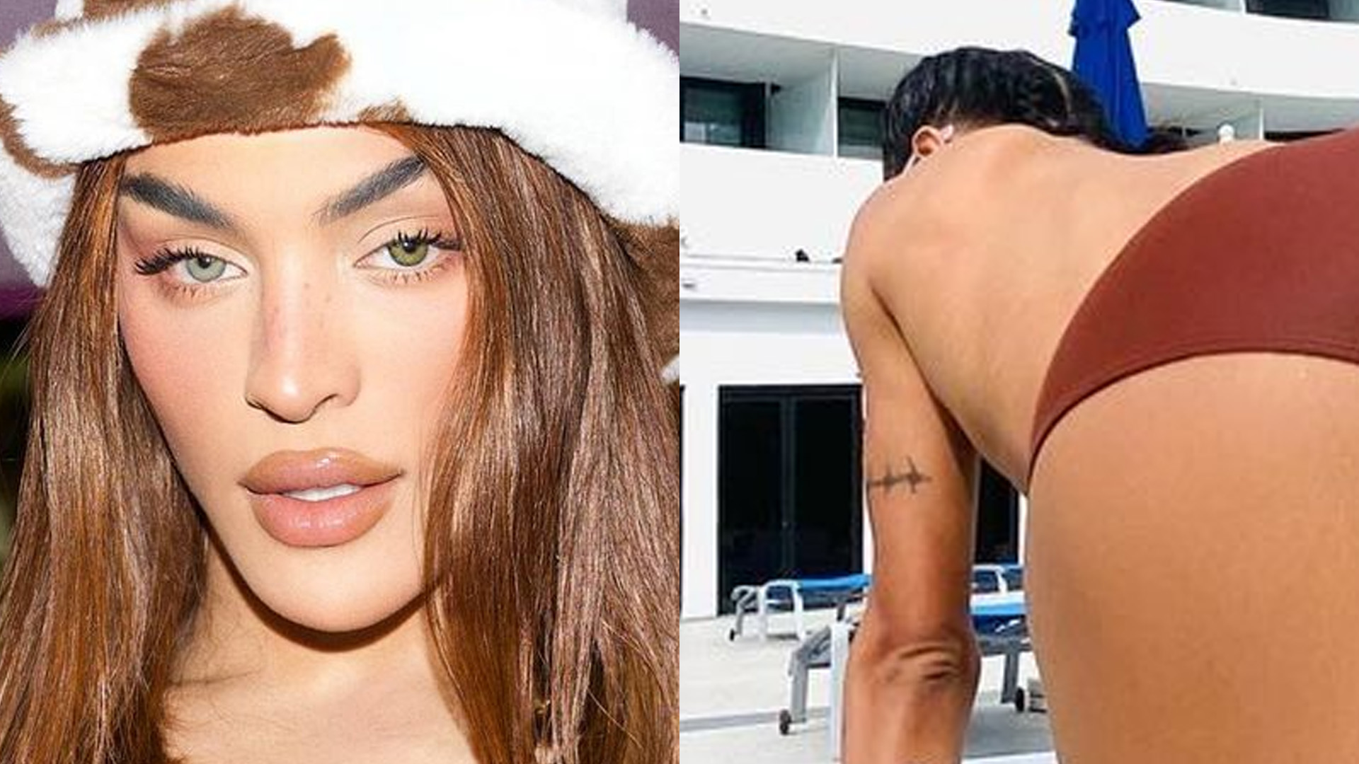 Pabllo Vittar sai da piscina engatinhando e foca no bumbum: “Que shape”