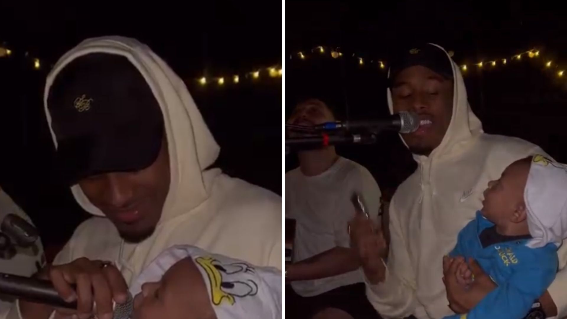 Fofura! Paulo André dá show intimista e coloca filho para cantar: “Coisa linda”