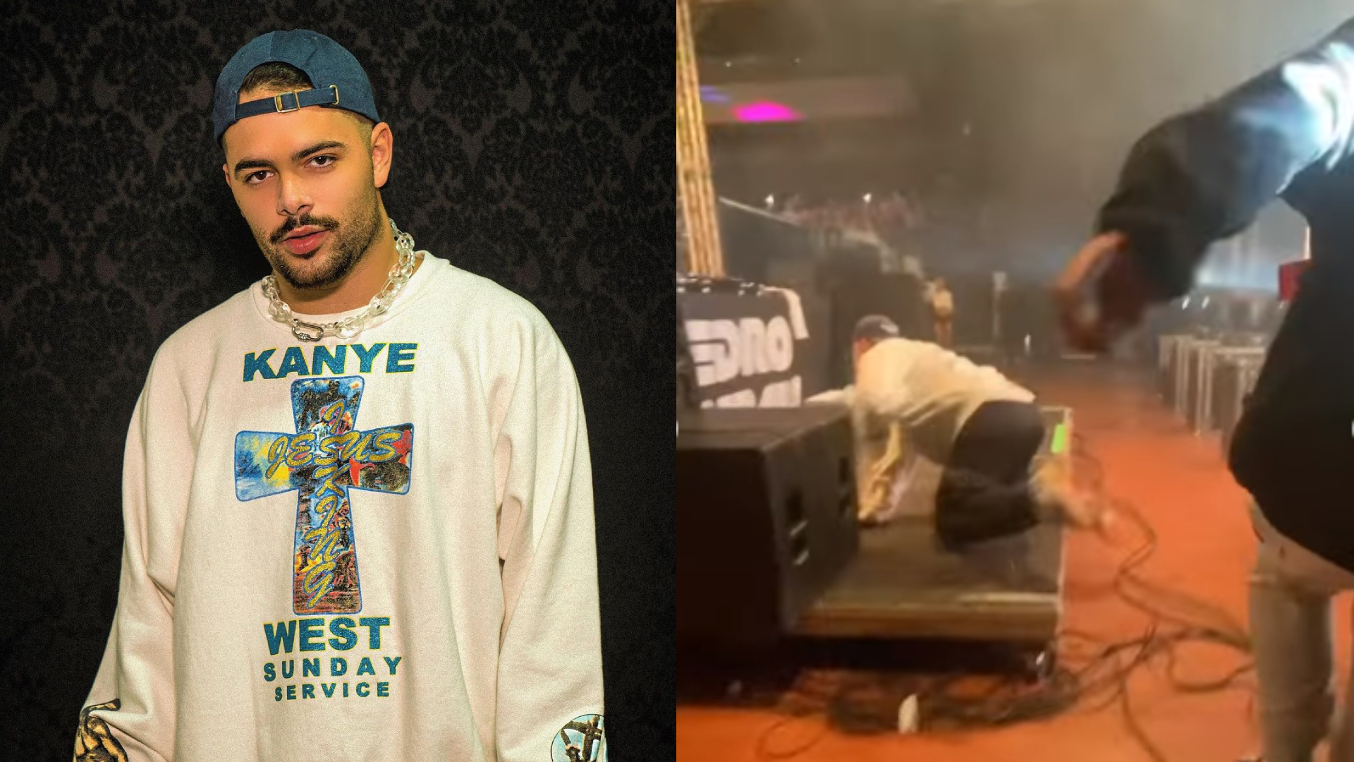 Que susto! Pedro Sampaio cai durante show e bate a cabeça: “Machucado feio”