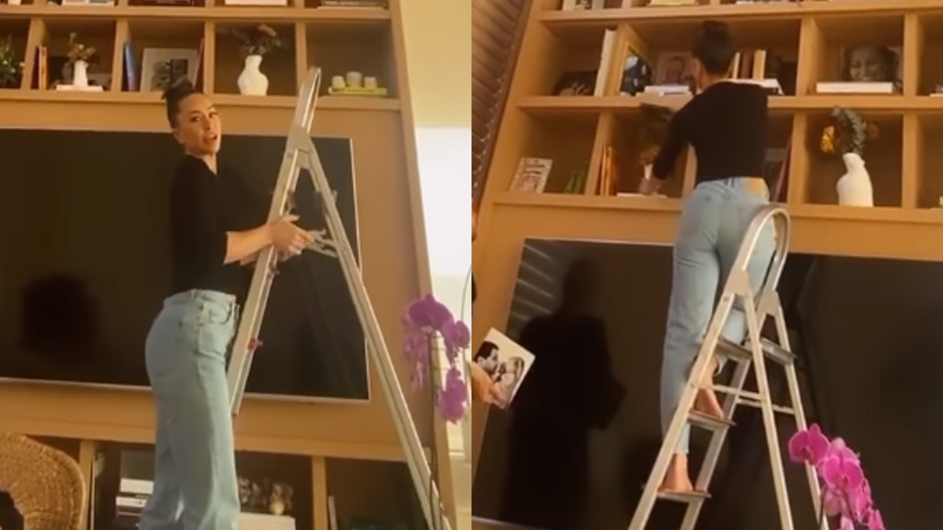 Sabrina Sato choca com tamanho absurdo de estante na sala: “Só um andaime”