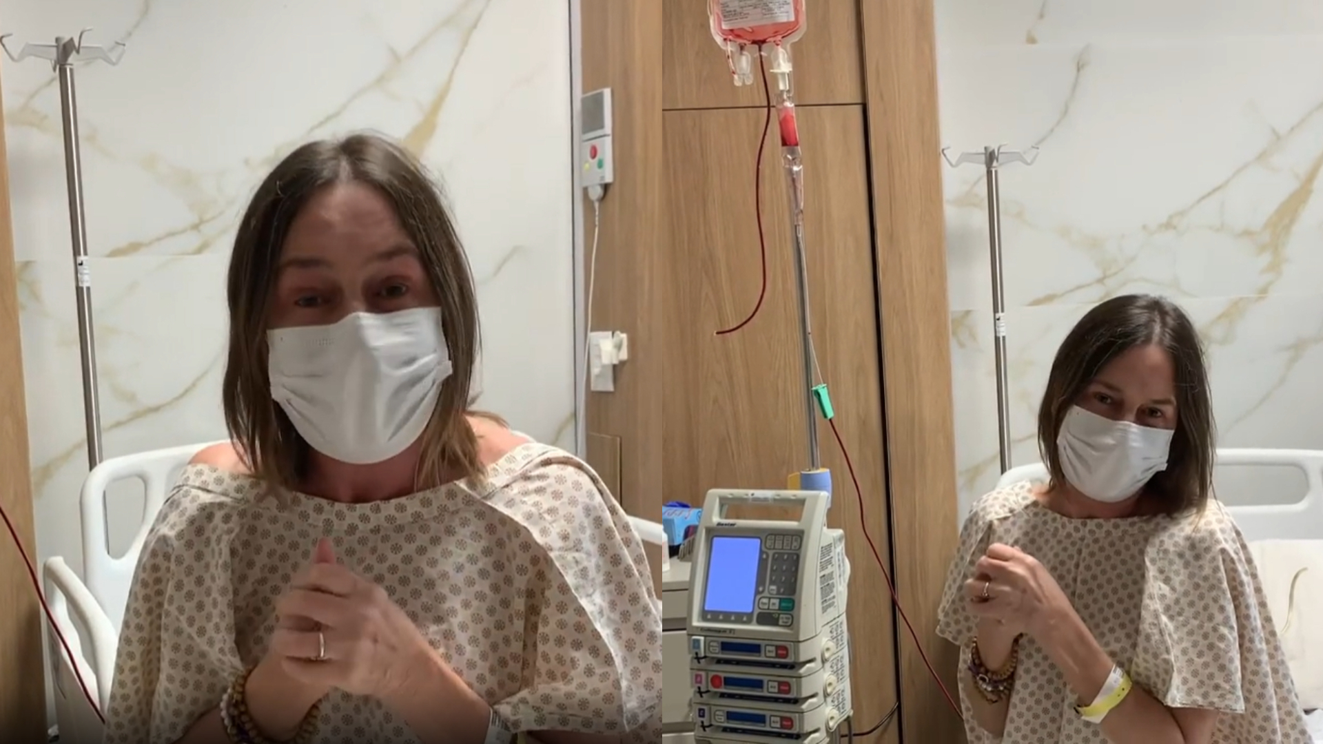 Tratando câncer, Susana Naspolini chora após transfusão de sangue: “Desculpem”