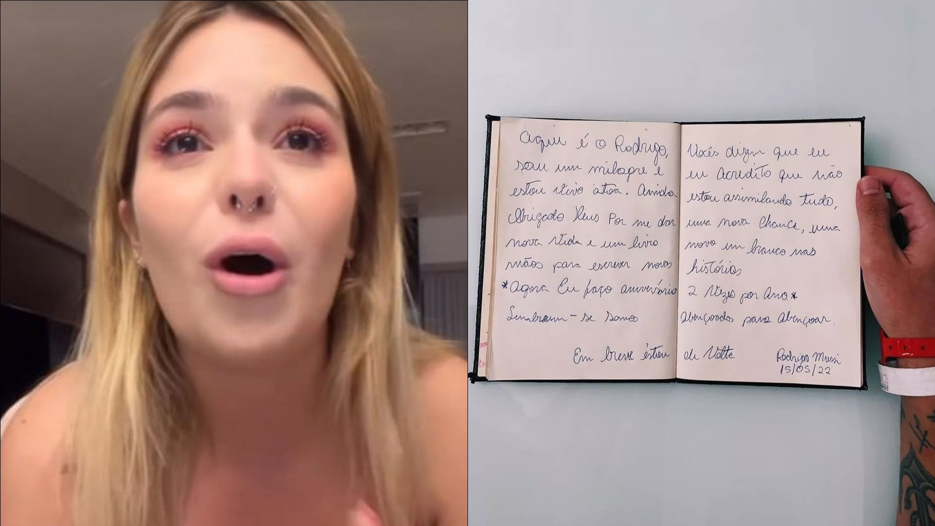 Ex-BBB Viih Tube se emociona com carta de Rodrigo Mussi: “Ele é um milagre”
