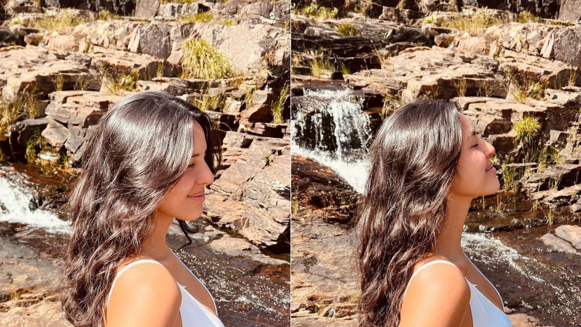 Com maiô cheio de recortes estratégicos, Yanna Lavigne empina bumbum: “Perfeita”