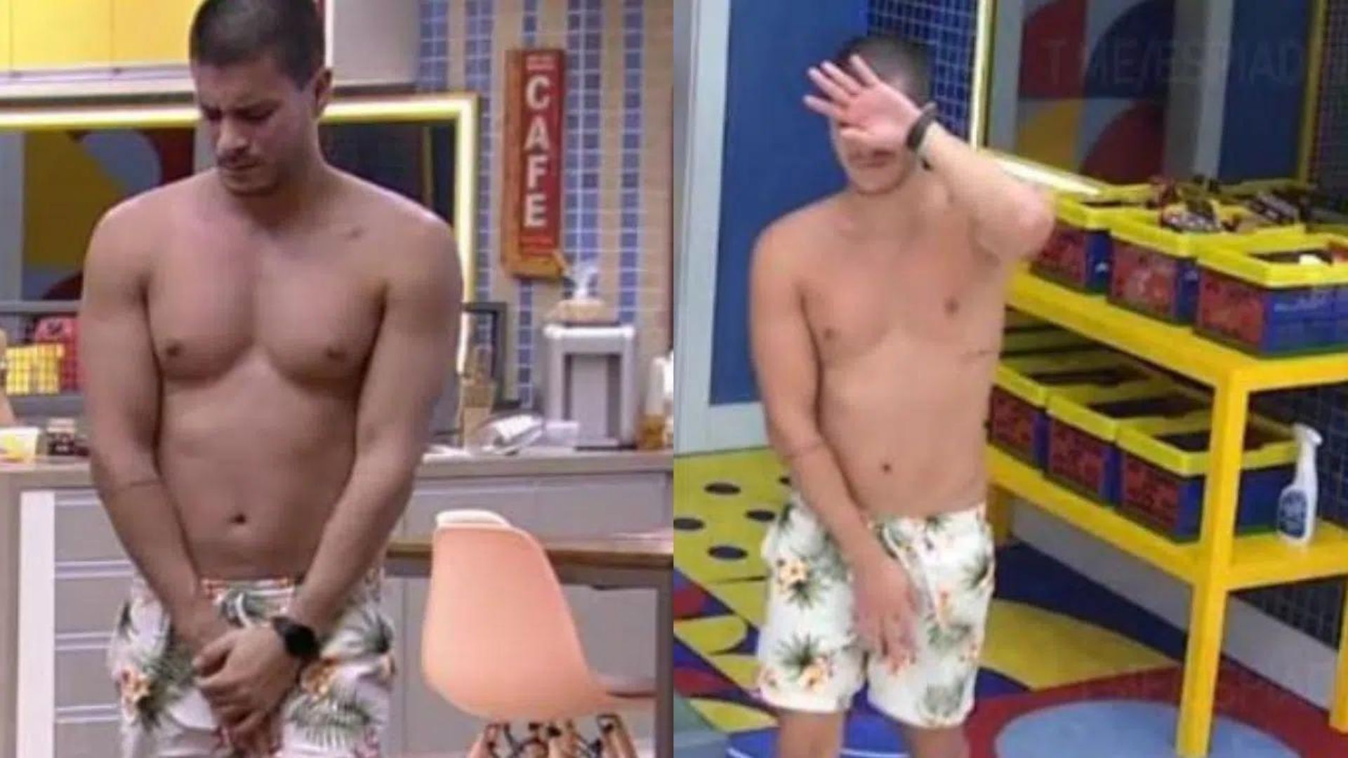 BBB22: Arthur Aguiar acorda ‘animado’ e se atrapalha ao cobrir as partes íntimas