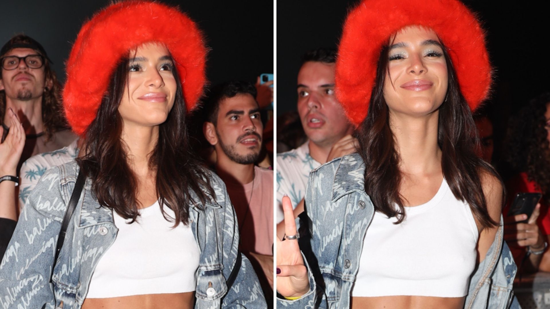 Magérrima, Bruna Marquezine exibe barriga negativa com look grifado de R$ 21 mil