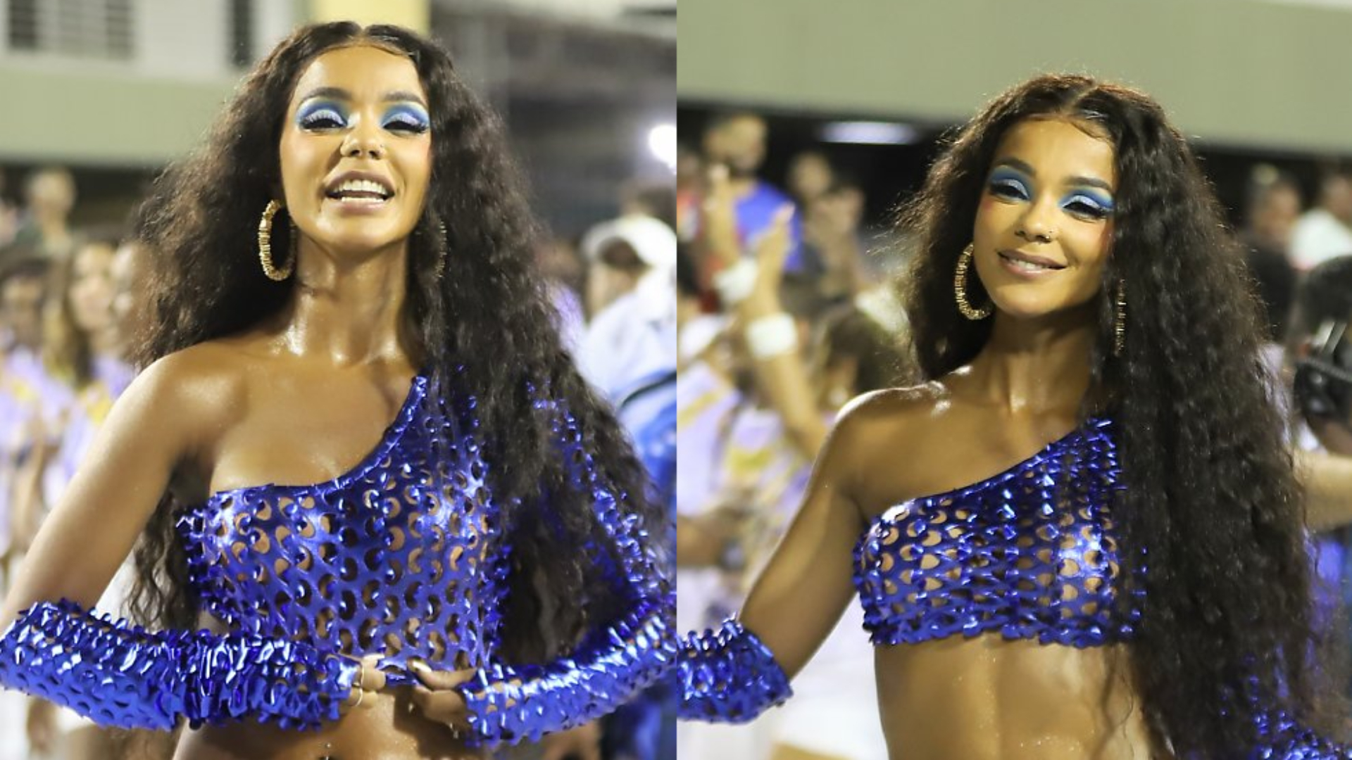 Ex-BBB Brunna Gonçalves mostra corpão esculpido durante ensaio na Sapucaí