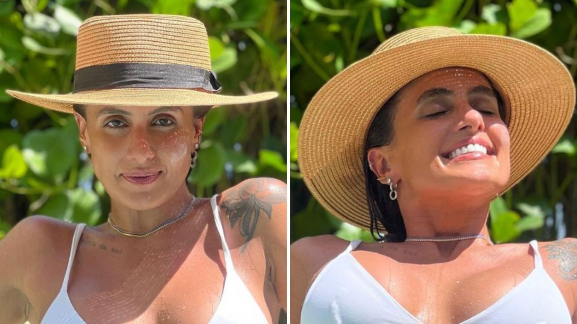 Uau! Carol Peixinho surge de biquíni fio-dental e Thiaguinho deixa comentário íntimo