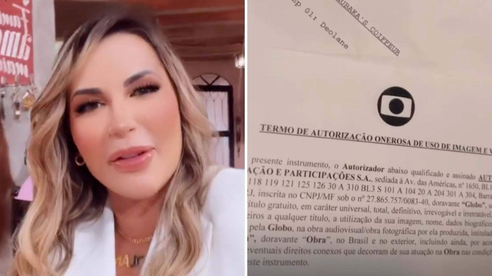 Deolane Bezerra mostra contrato com a Globo e dispara: “Aguenta Brasil”