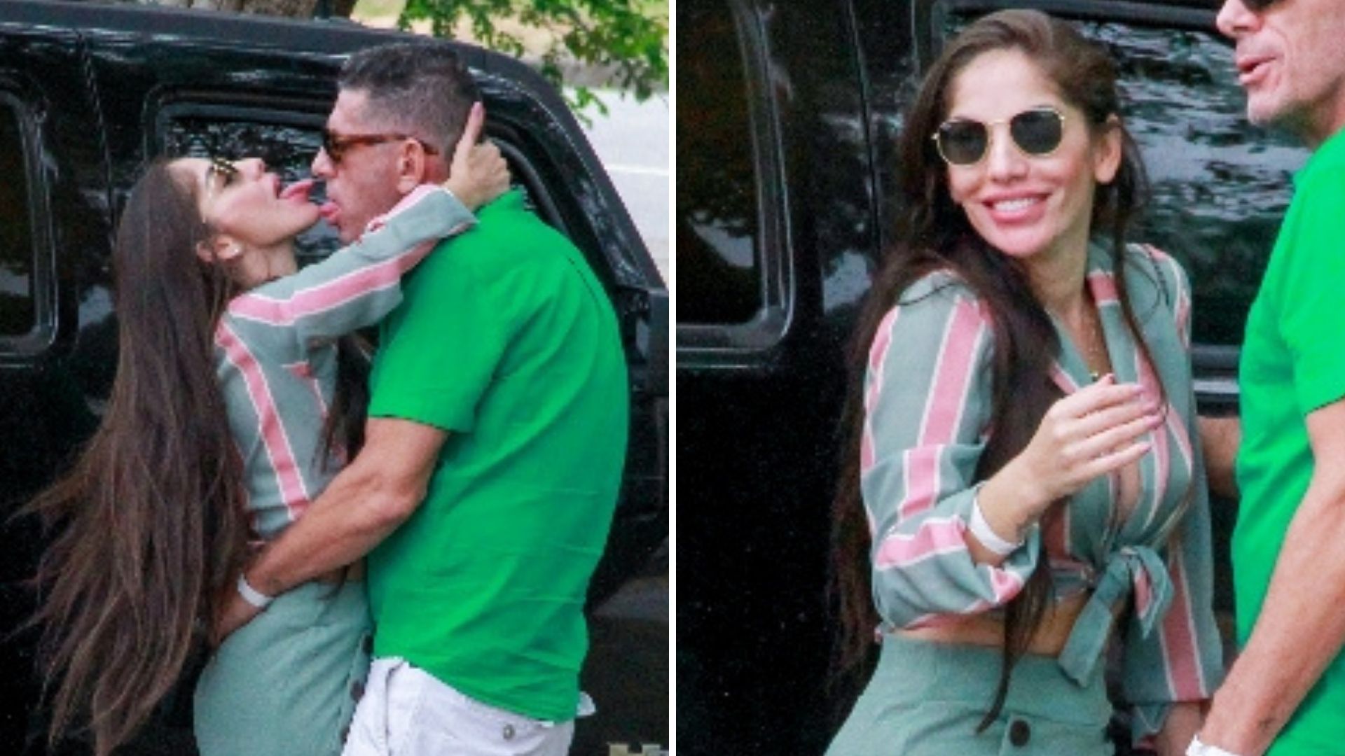 Pegou fogo! Ex-BBB Anamara é flagrada trocando beijos com muita língua em público