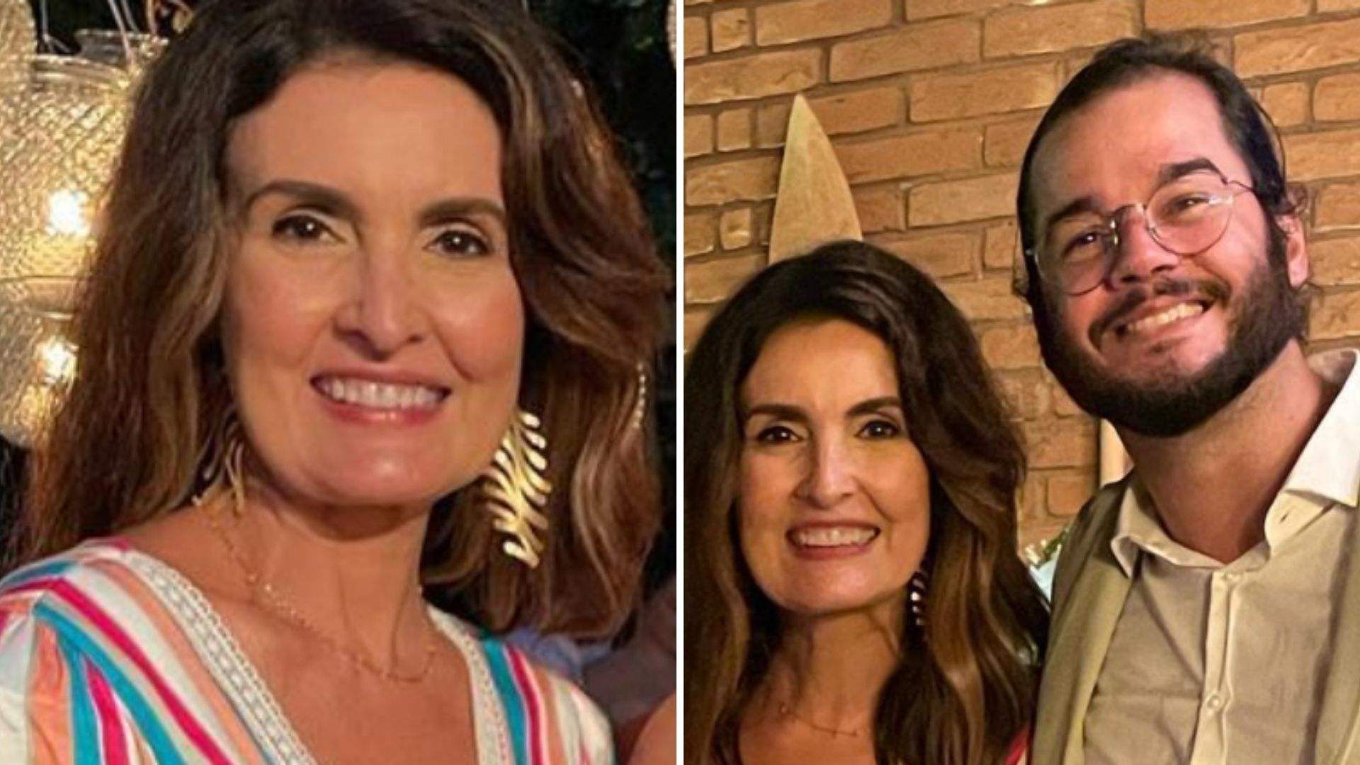 Fátima Bernardes surge deslumbrante e posa com as filhas em casamento: “Lindas”