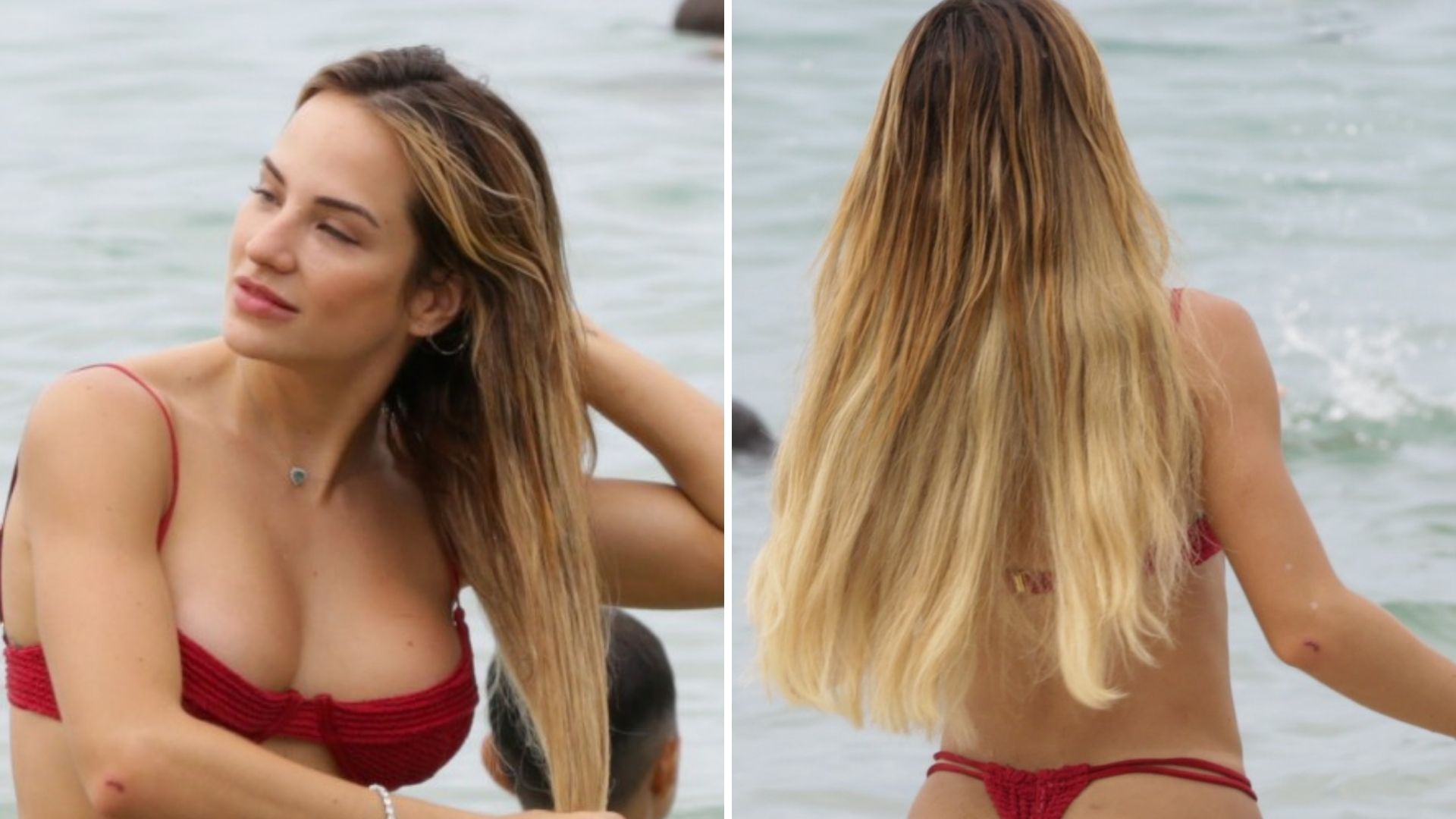 Ex-BBB Gabi Martins exibe bumbum lisinho na praia com biquíni fio-dental ousadíssimo