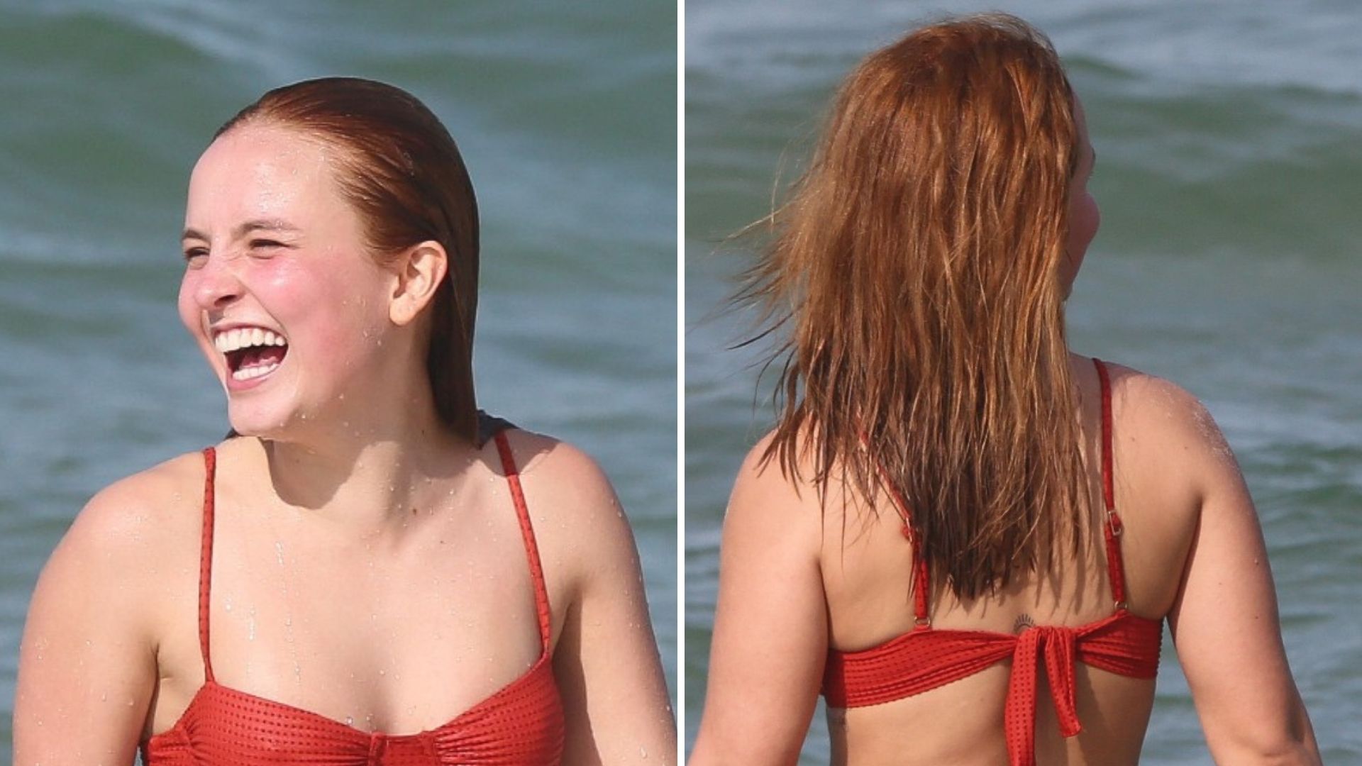 Larissa Manoela vai à praia de biquíni hot pant e barriga sequinha rouba a cena