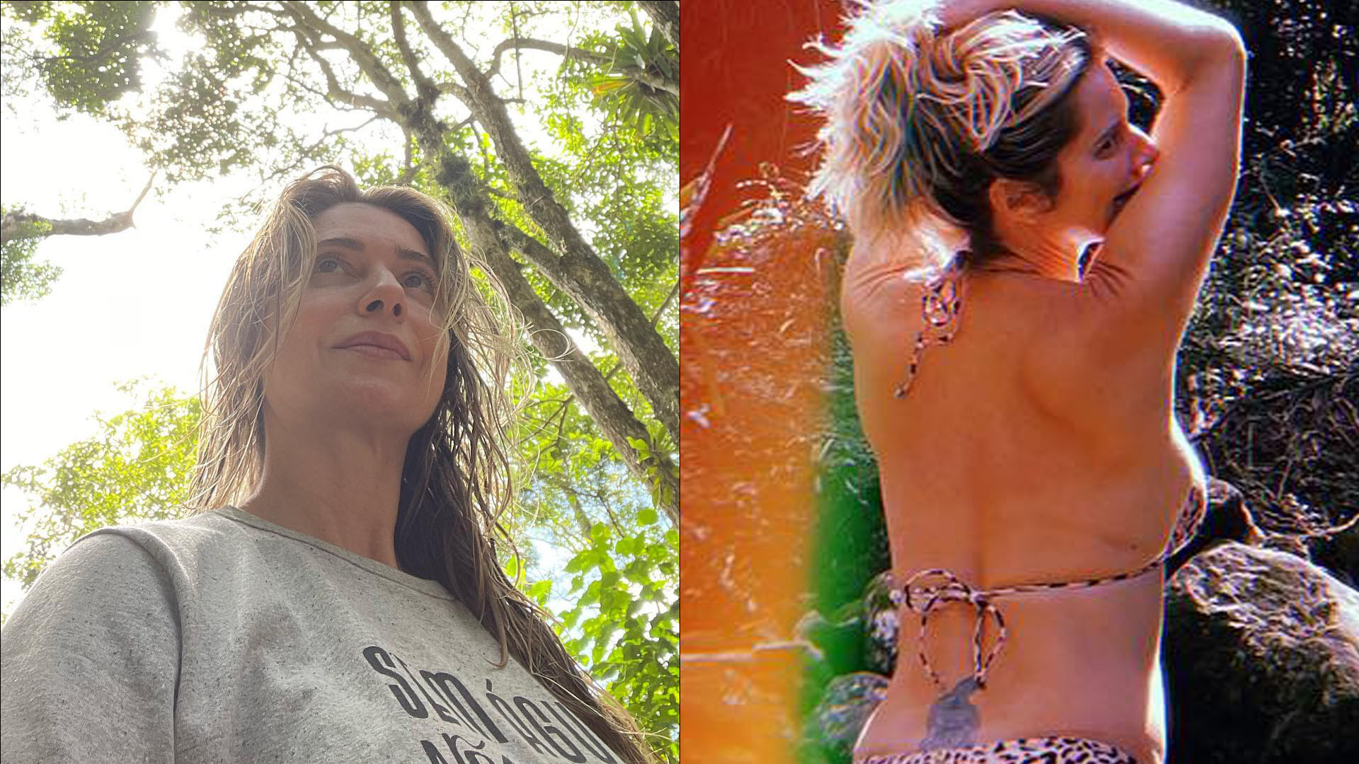 Aos 48 anos, Leticia Spiller empina bumbum só de biquíni e web pira: “Gostosa”