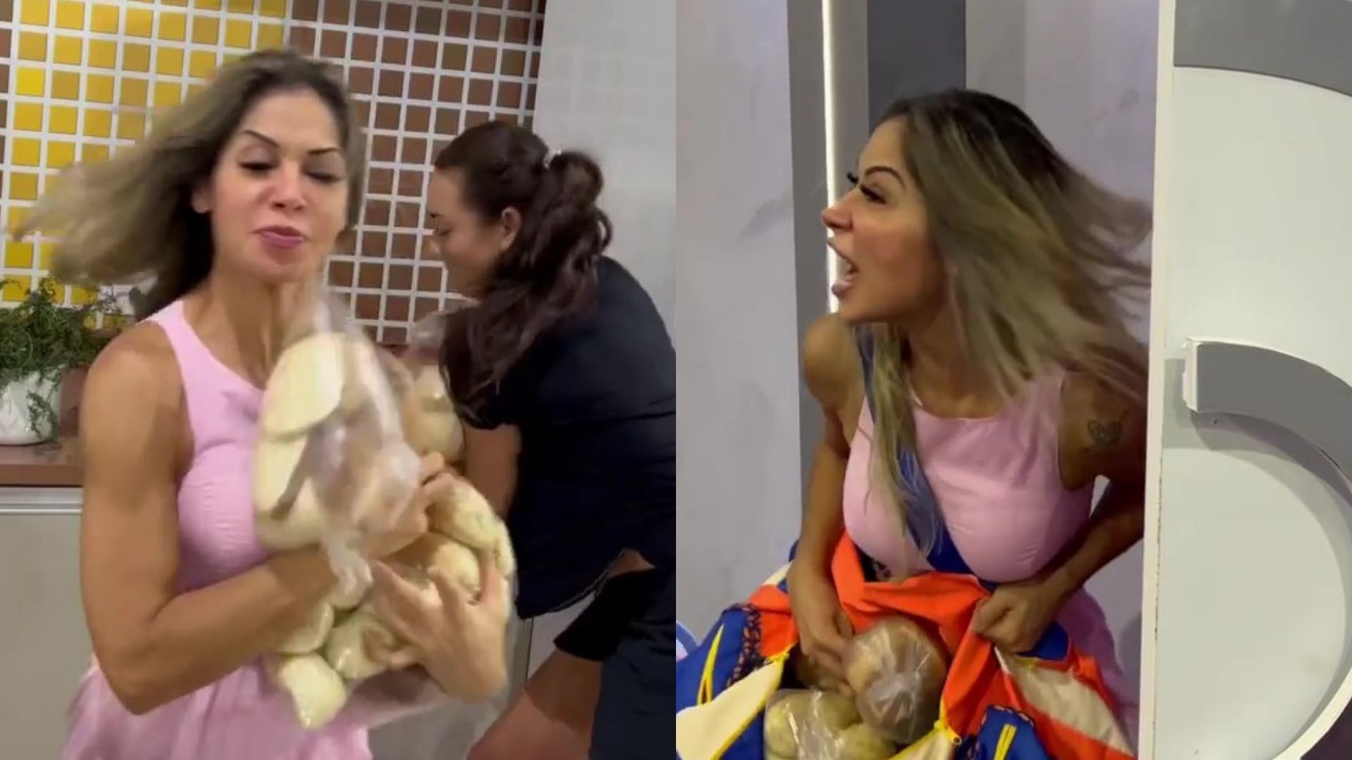 Maíra Cardi entra no BBB22 e rouba pães de Arthur Aguiar: “Acabei com a comilança”