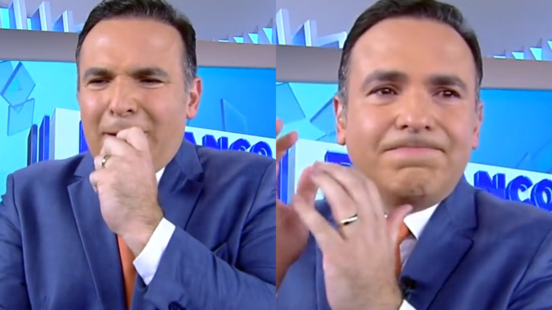 Reinaldo Gottino retorna à Record e se emociona ao vivo: “Foi um susto”