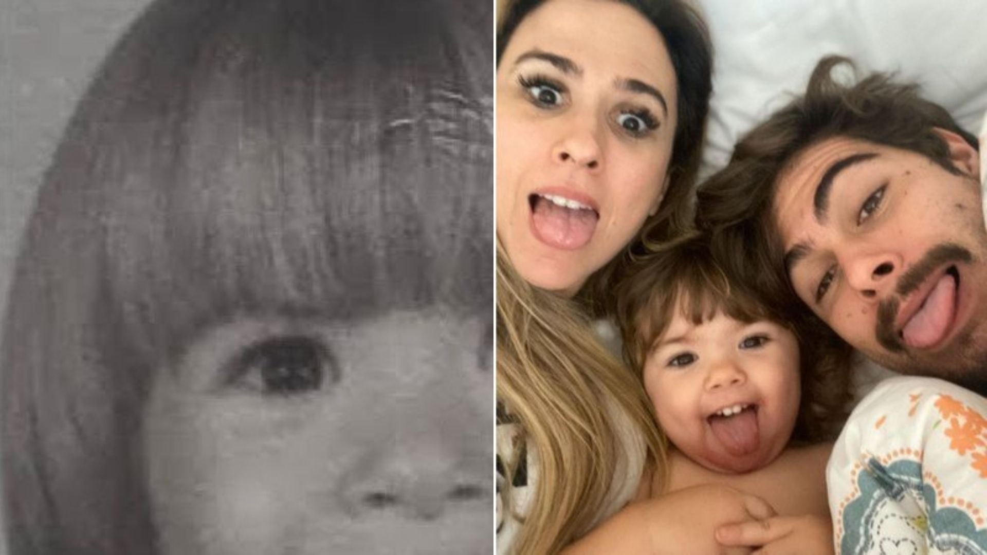 Idênticas? Tatá Werneck aponta semelhança chocante com a filha em foto antiga