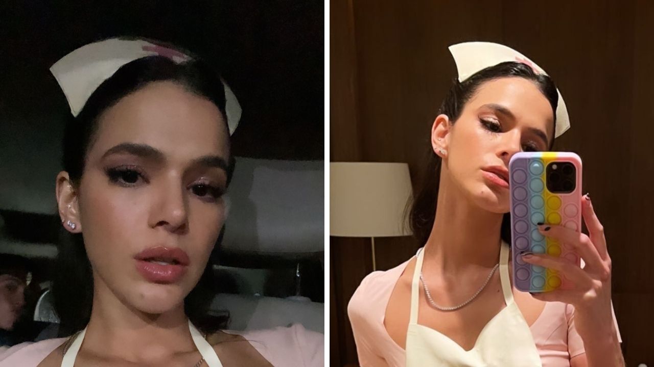 Bruna Marquezine causa, aparece de enfermeira sexy e faz carão: “Deliciosamente linda”