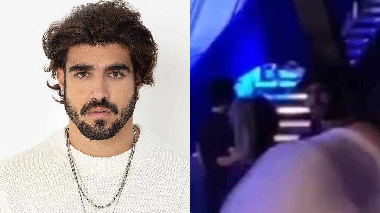 Solteiro, Caio Castro é flagrado aos beijos com loira misteriosa durante festa em São Paulo