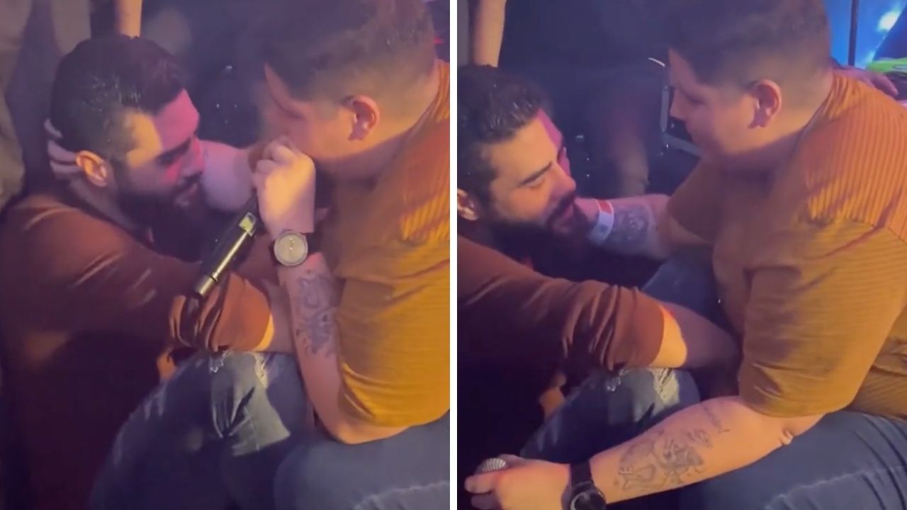 Emoção! Henrique chora no palco ao ouvir cantora com voz igual a de Marília Mendonça