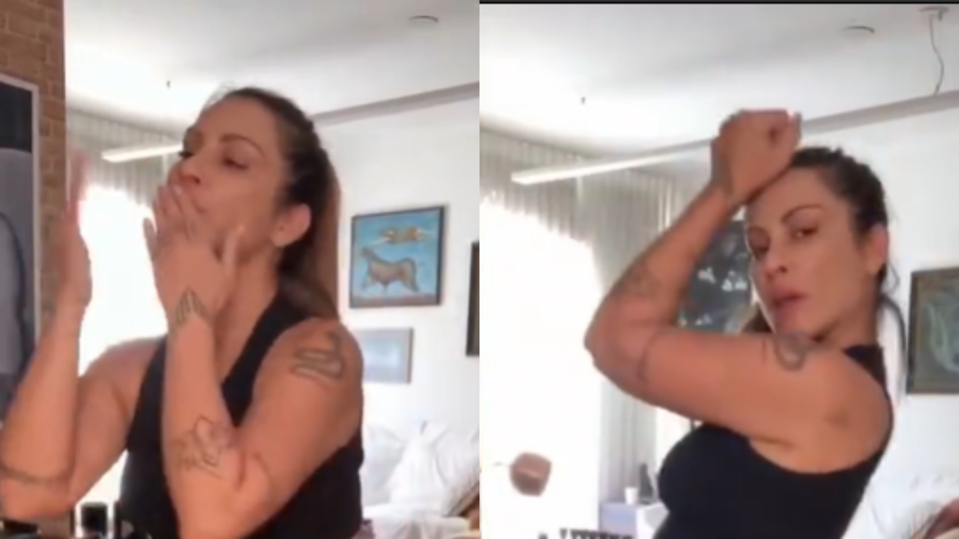 De top e microshort coladinho, Cleo rebola muito e deixa fãs babando: “Deusa”