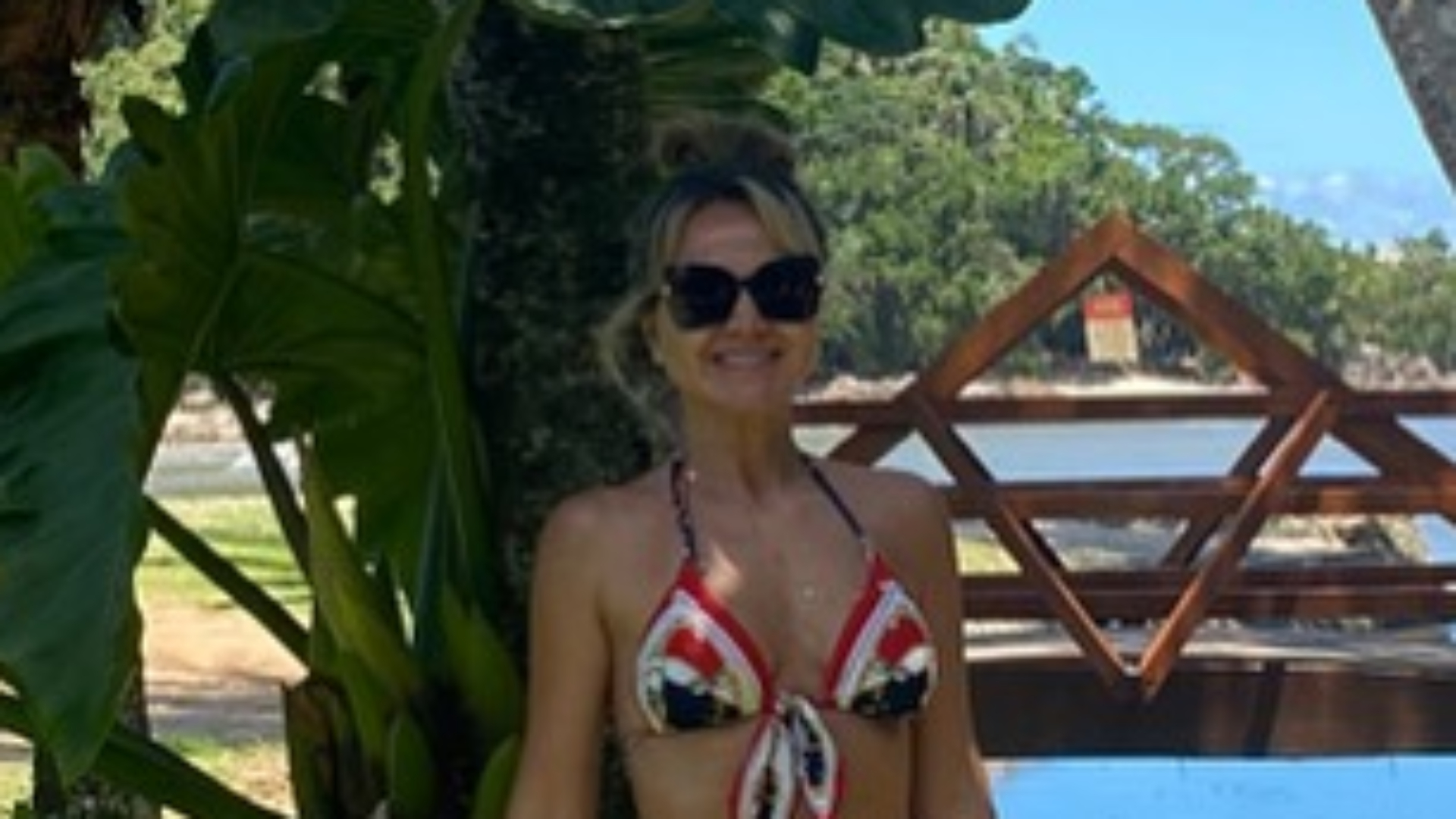 Aos 47 anos, Eliana mostra corpo de mocinha em clique de biquíni e choca fãs