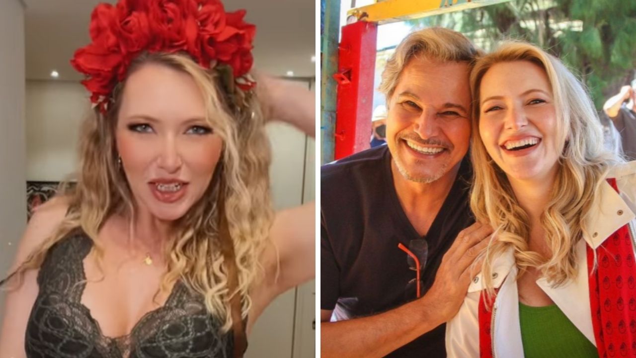 Esposa de Edson Celulari, Karin Roepke exibe barrigão no sexto mês: “Deslumbrante”