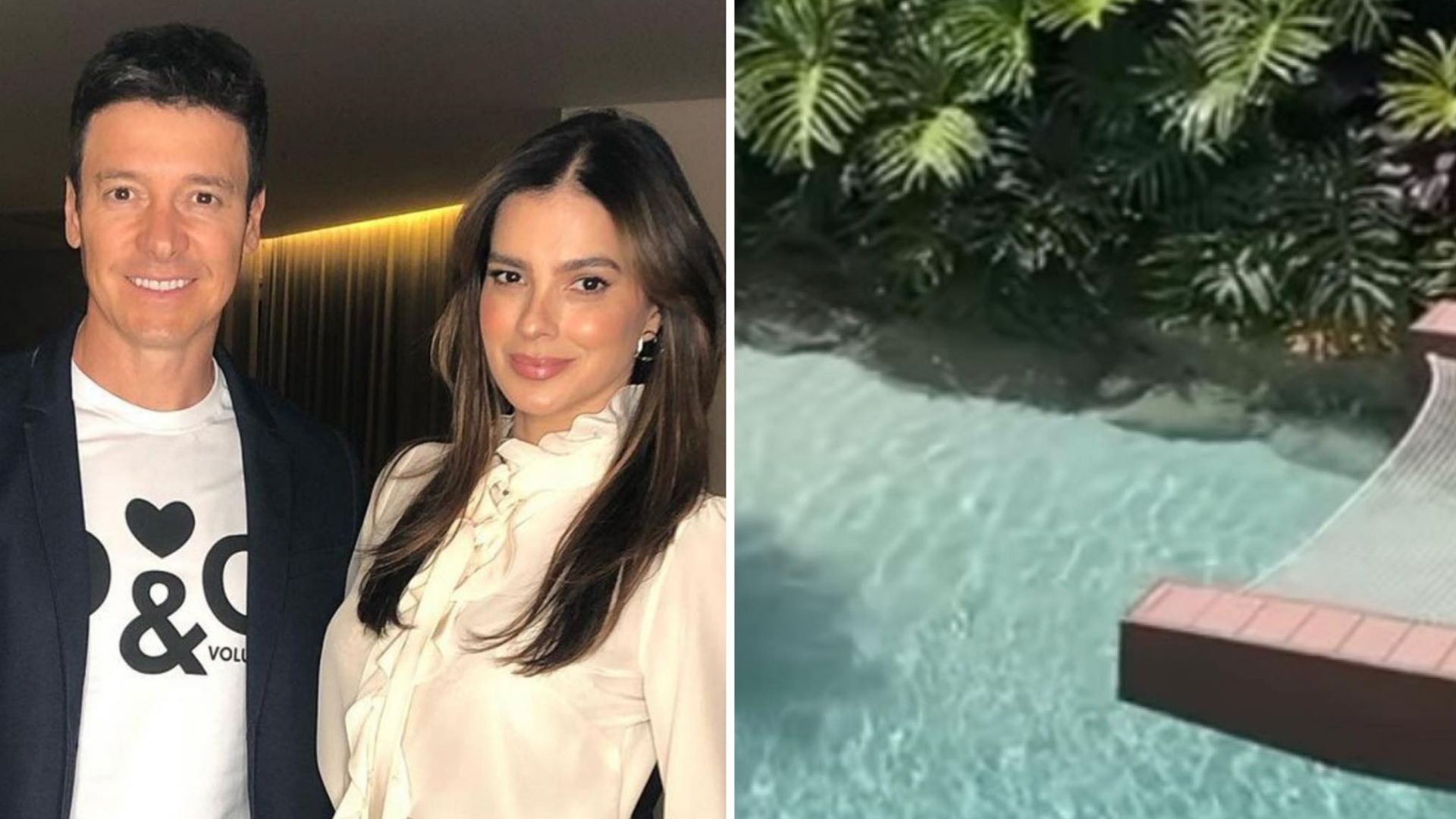 Esposa de Rodrigo Faro choca ao mostrar detalhes na piscina gigantesca de sua mansão