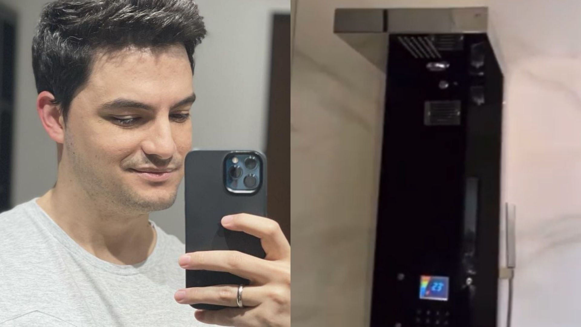 Felipe Neto mostra seu chuveiro chiquérrimo e fãs indagam: “E essa conta de luz?”