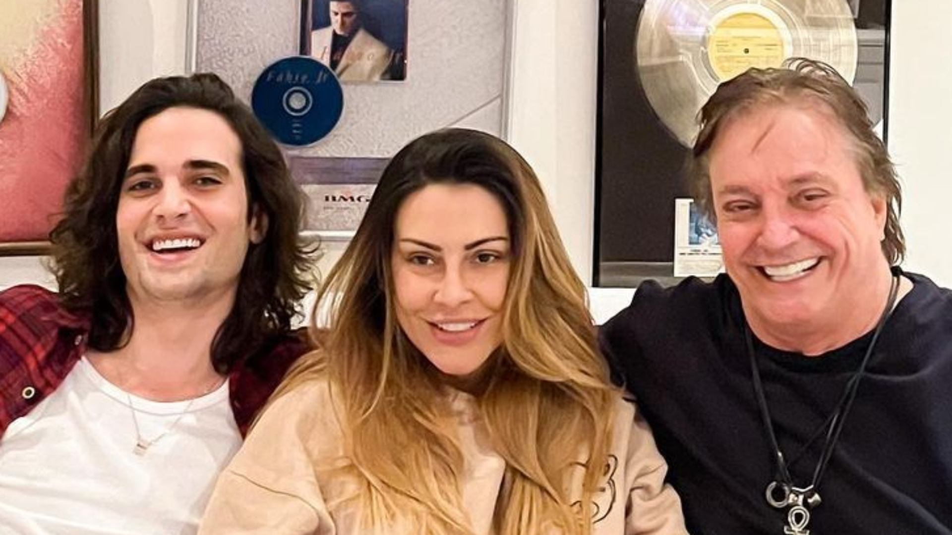 Fiuk e Cleo fazem festão no aniversário de 68 anos de Fábio Jr.: “Amo vocês”