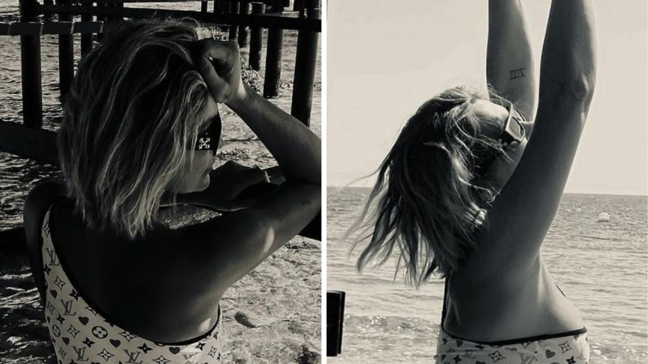 Com maiô de apenas um ombro, Flávia Alessandra empina bumbum GG e fãs piram: “Passando mal”