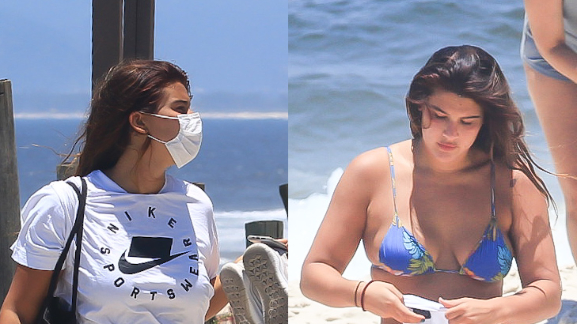 Giulia Costa curte dia de praia sozinha e corpão invejável impressiona