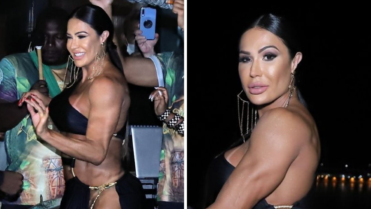 Gracyanne Barbosa vai sem calcinha em evento, rouba a cena e quase mostra demais