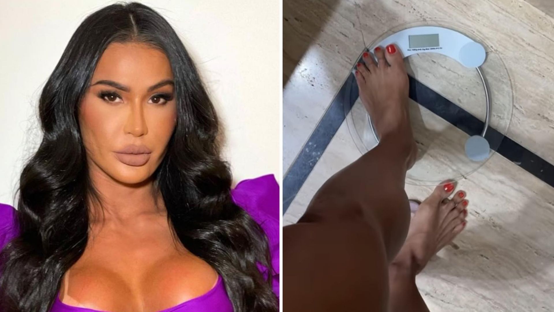 Sem roupa, Gracyanne Barbosa sobe na balança e revela peso: “Pesada”